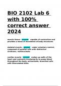 BIO 2102 Lab 6 with 100- correct answer 2024