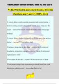 NUR 2092 Health Assessment Exam 2 Practice Questions and Answers (100% Pass