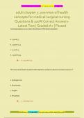 adult chapter 3: overview of health  concepts for medical surgical nursing Questions & 100% Correct AnswersLatest Test | Graded A+ | Passed