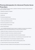 Pharmacotherapeutics for Advanced Practice Nurse Prescribers  UPDATED QUESTIONS WITH COMPLETE VERIFIED ANSWERS - 100 percent sure score / satisfaction guarantee