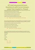 ATI med surg proctored exam Questions & 100% Correct AnswersLatest Test | Graded A+ | Passed