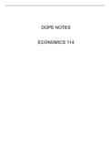 Economics 114 Summary: Microeconomics