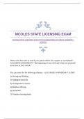 MCOLES STATE LICENSING EXAM WITH GUARANTEED ACCURATE ANSWERS |VERIFIED