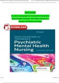 Test Bank for Davis Advantage for Townsend's Psychiatric Mental Health Nursing, 11th Edition by Karyn I. Morgan All Chapters included Latest 2025 ISBN: 9781719648240 Newest Version Pdf