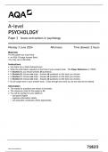 AQA A Level Psychology Question Paper 3  2024