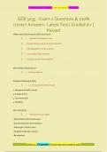 GEB3035 Exam  Questions & 100% correct Answers- Latest Test | Graded A+ | Passed