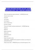 PHARM MIDTERM REVIEW FOR SPC EXAM QUESTIONS WITH 100% VERIFIED ANSWERS