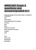 MMSC407 Exam 2 questions and answers(graded A+).