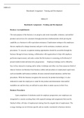 Benchmark Assighment.docx  HRM-635  Benchmark Assignment - Training and Development  HRM-635  Benchmark Assignment - Training and Development  Business Accomplishments  The main purpose of the business is to progress and create reasonable, eminence, and u