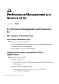 Performance Management and Science of Bx