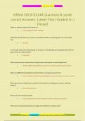 HFMA CRCR EXAM Questions & 100%  correct Answers- Latest Test | Graded A+ |  Passed