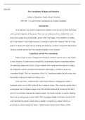 Topic 4   First Amendment Religion and Education.docx    POS 500  First Amendment: Religion and Education  College of Education, Grand Canyon University  POS 500 “ U.S. and Arizona Constitutions for Teacher Candidates  Introduction  As an educator, you re