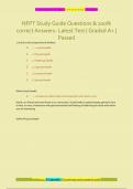 NFPT Study Guide Questions & 100%  correct Answers- Latest Test | Graded A+ |  Passed