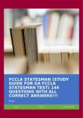 FCCLA STATESMAN (STUDY GUIDE FOR GA FCCLA STATESMAN TEST) 144 QUESTIONS WITH ALL CORRECT ANSWERS!!!