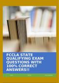 FCCLA STATE QUALIFYING EXAM QUESTIONS WITH 100% CORRECT ANSWERS!!