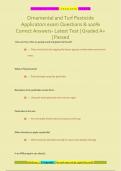 Ornamental and Turf Pesticide  Applicators exam Questions & 100%  Correct Answers- Latest Test | Graded A+  | Passed