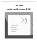 NSO1506 Assignment 3 (PORTFOLIO) Semester 2 2024