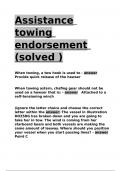 Assistance towing endorsement (solved ).