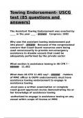 Towing Endorsement- USCG test (85 questions and answers).