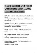 N110 (Leon) Old Final Questions with 100- correct answers.