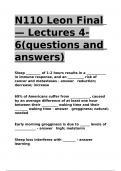 N110 Leon Final — Lectures 4-6(questions and answers)