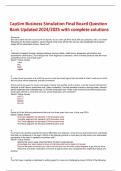 CapSim Business Simulation Final Board Question Bank Updated 2024/2025 with complete solutions 