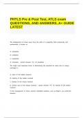 PHTLS Pre & Post Test, ATLS exam QUESTIONS, AND ANSWERS, A+ GUIDE LATEST.