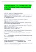 NDSU Finance 320 Chapter 1&3 Test with Complete Solutions Graded A+ Updated