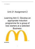 Unit 21, Assignment 2 - DISTINCTION