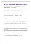 MCPHS Anatomy & Physiology Exam 2 Questions With Answers Graded A+ Assured Success