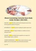 Illinois Cosmetology Instructor Exam Study Guide/ 82 Q&A/ 2024-2025. 