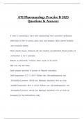 ATI Pharmacology Practice B 2023 Questions & Answers