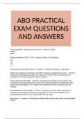 ABO PRACTICAL EXAM QUESTIONS AND ANSWERS