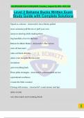 Level 2 Bahama Bucks Written Exam Study Guide with Complete Solutions