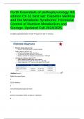 Porth Essentials of pathophysiology 4th edition Ch 33 best set: Diabetes Mellitus and the Metabolic Syndrome: Hormonal Control of Nutrient Metabolism and Storage. Updated Fall 2024/2025.