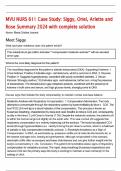 MVU NURS 611 Case Study: Siggy, Oriel, Arlette and Rose Summary 2024 with complete solution