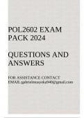 POL2602 Exam pack 2024(Questions and answers)