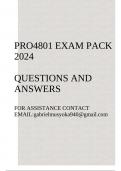 PRO4801 Exam pack 2024(Questions and answers)