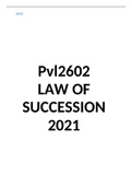 PVL2602 - Law Of Succession latest exam pack
