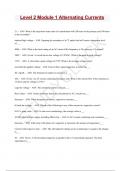 Level 2 Module 1 Alternating Currents Exam Questions And Answers All correct 