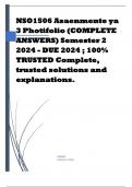 NSO1506 Asaenmente ya 3 Photifolio (COMPLETE ANSWERS) Semester 2 2024 - DUE 2024 ; 100% TRUSTED Complete, trusted solutions and explanations. 