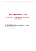 NURS 6501 Week 11 Final Exam (4 Versions, 400 Q&A)-NURS 6501 Advanced Pathophysiology, NURS 6501 Week 11 Final Exam (4 Versions, 400 Q&A)-NURS 6501 Advanced Pathophysiology