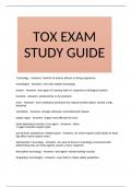 TOX EXAM STUDY GUIDE