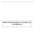 Apuntes DIRECCIÓN ESTRATÉGICA Y POLÍTICA DE LA EMPRESA II LIBRO  DE GUERRAS Y NAVAS