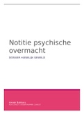 Beroepsproduct strafdossier P3, psychische overmacht