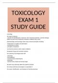 TOXICOLOGY EXAM 1 STUDY GUIDE