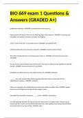 BIO 669 exam 1 Questions & Answers (GRADED A+)