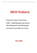 HESI Pediatric Exam (18 Latest Versions, 1000+ Q & A, 2021) / Pediatric HESI Exam |COMPLETE GUIDE FOR EXAM PREPARATION|