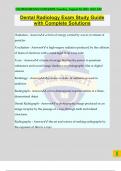 Dental Radiology Exam Study Guide with Complete Solutions