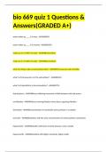 bio 669 quiz 1 Questions & Answers(GRADED A+)